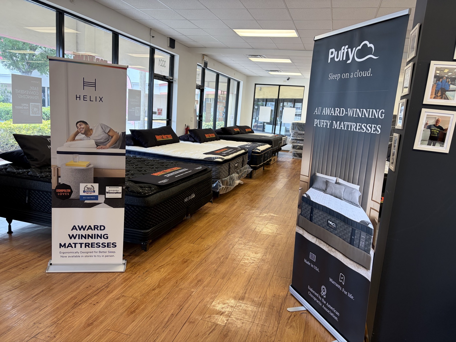 Inside the Mikey Mattress showroom — Jensen Beach, FL